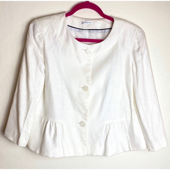 Worthington White Two Piece Suit Shorts and Cropped Jacket - Picture 2 of 5